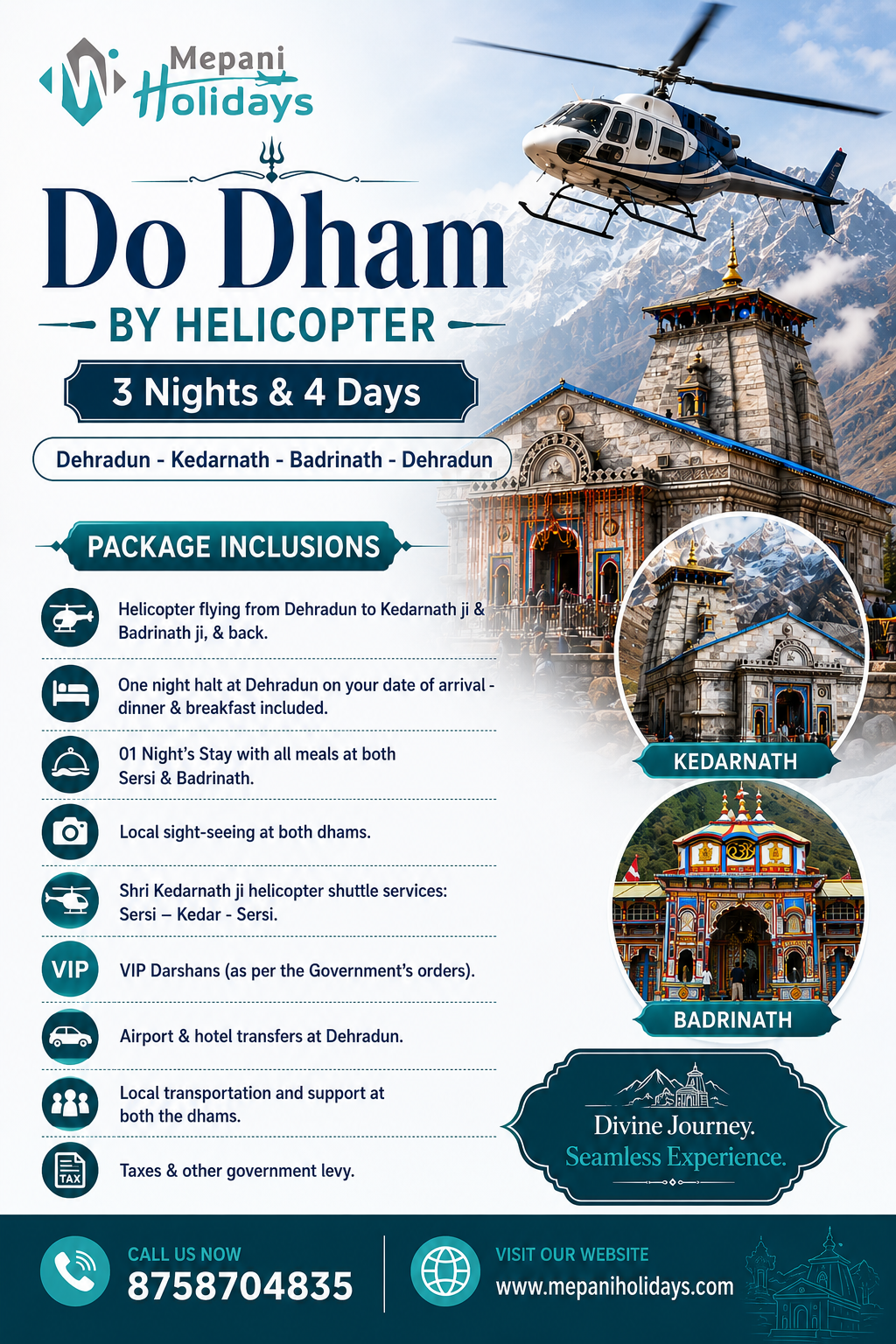 Do Dham by Helicopter 